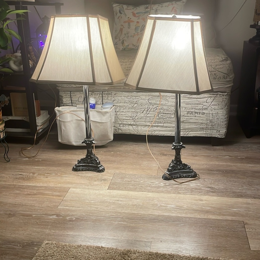 Two end table lamps. Rarely used.